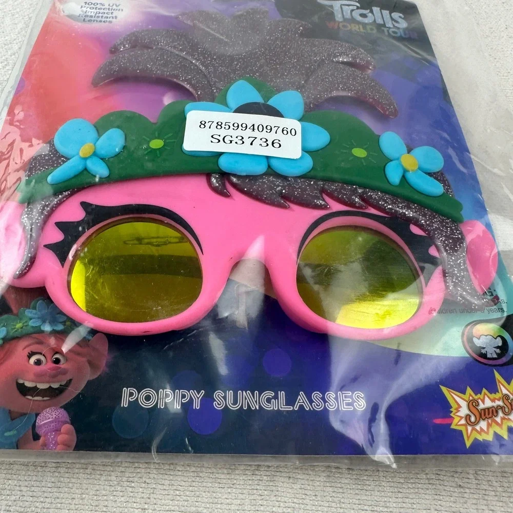 Trolls‎ Sunglass Sun-Staches Poppy Character UV400 One Size NWT